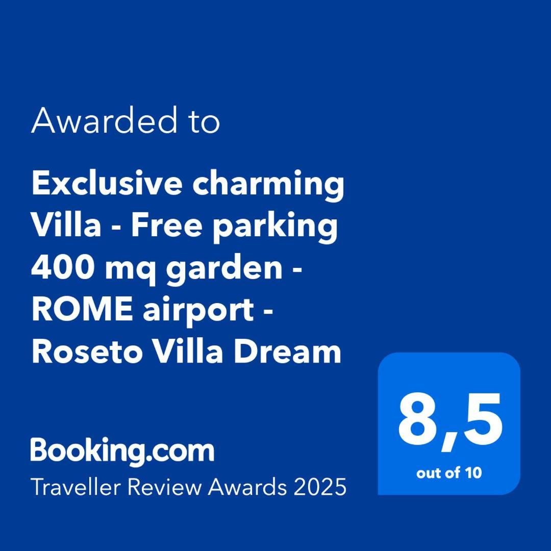 Exclusive Charming Villa - Free Parking 400 Mq Garden - Rome Airport - Roseto Villa Dream Fregenae Exteriör bild