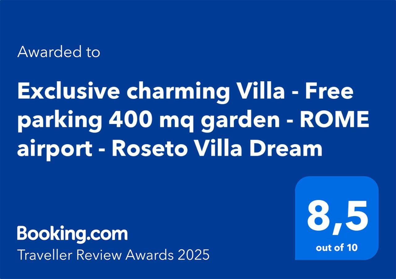 Exclusive Charming Villa - Free Parking 400 Mq Garden - Rome Airport - Roseto Villa Dream Fregenae Exteriör bild